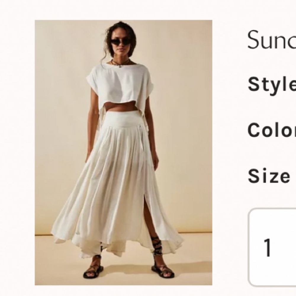 FREE PEOPLE NWT Sundown Skirt Set